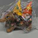 CroBlissful Solar Dachshund Gnome Lighted Statue - 10" Resin Dog with Butterfly and Floral Decor Outdoor Lawn Garden Ornament for Christmas Patio Yard Porch Decoration and Dog Gnome Lovers