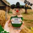 Inspirational Teacher Gift Crochet Scarecrow | Sentimental Thank You Present for Professor, Mentor - Handmade Keepsake for End of Year, Christmas, Graduation, Classroom Decor