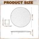 uxcell 15 Inch Round Cooking Rack, Stainless Steel Canning Racks with Legs, Barbecue Mesh Grill for Baking Cooling Steaming Cookware