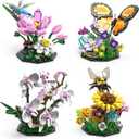 Ideas Insect Collection Building Set, 2059 PCS - Butterfly Orchid Mantis Bee Dragonfly Display Model for Nature Lovers, Compatible with Lego Flowers Animals, STEM Bug Gift Toy for Kids Boys Girls 6+