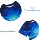 Funnycokid Boys Girls Shirts Graphic T-Shirt Neon Clothes Kids Novelty Youth Short Sleeve Animal Print Tees 4-16 Years