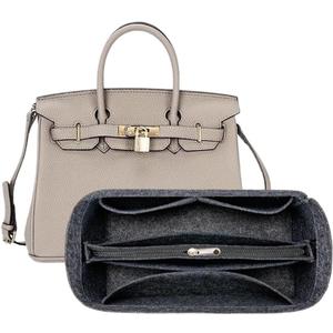 SMART DK Purse Organizer Insert Suitable for birkin25/30/35 Bag Organizer (Gray, BK 25)