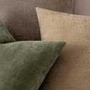 ANRODUO Pack of 2 Decorative Textured Throw Pillow Covers Soft Olive Green Square Accent Solid Chenille Cushion Cover Cozy Farmhouse Pillow Case for Couch Sofa Bed Living Room Summer Decor 18x18 Inch