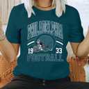 MNLYBABY Football Shirt for Women Game Day T-Shirt Football Fans Season Short Sleeve Tee Tops (Large, Green)