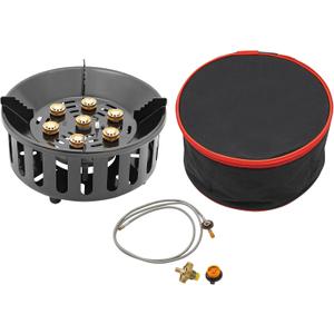 Portable Camping Stove with Carrying Bag, Burner Camping Stove Small Burner Stove 21000W Propane Burners Seven-Star Fierce Fire Camp Stoves for Backpacking Picnic