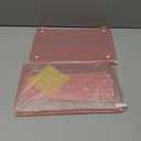 G JGOO Compatible with MacBook Air 13 Inch Case 2022 2021 2020 2019 2018 Release M1 A2337 A2179 A1932 Touch ID, Glitter Plastic Hard Shell Case + 2 Keyboard Covers + Screen Protector, Sparkly Pink