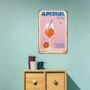 2 x Aperol Spritz Metal Sign - Cocktail Wall Art for Home Bar Decor, Vintage Aperol Spritz Gift, Bar Signs for Kitchen or Lounge, 8"x12" Wall Decoration