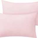 BEDELITE Flannel King Size Pillow Cases Set of 2, Super Soft Fleece Pillowcases with Zipper for Bedroom, Sofa, Couch, Luxury Cozy Fuzzy Velvet Pillow Shams for All Seasons(20x36 Inches, Pink)