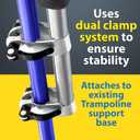 10/12/14/16FT Trampoline Replacement Enclosure Net with Universal Trampoline Replacement Enclosure Poles and Hardware 2.0