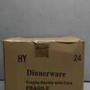 Berglander Plastic Dinnerware Sets 24pcs Service for 6, FR Color Reusable Plates and Bowls Sets, Dish Set Include Dinner Plates, Dessert Plate, Cereal Bowls, Cups for Home, Garden, Picnic, Camping