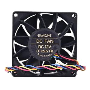 8025 Cooling Fan 80mm X 25mm DC 12V PWM 4Pin Ball Bearing Brushless