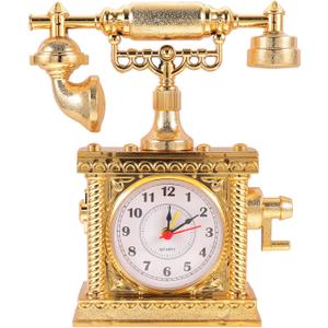 LOGOFUN Vintage Telephones Model Rotary Dial Telephones Antique Office Desk Phone Decoration (Gold)