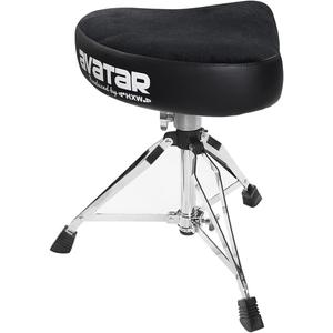 Heavy Duty Drum Throne Seat for Adults, Height Adjustable and Rotatable, Cozy Motorcycle Style Stool Chair with Double Braced Anti-Slip Feet, 14"D x 15"W x 18"H