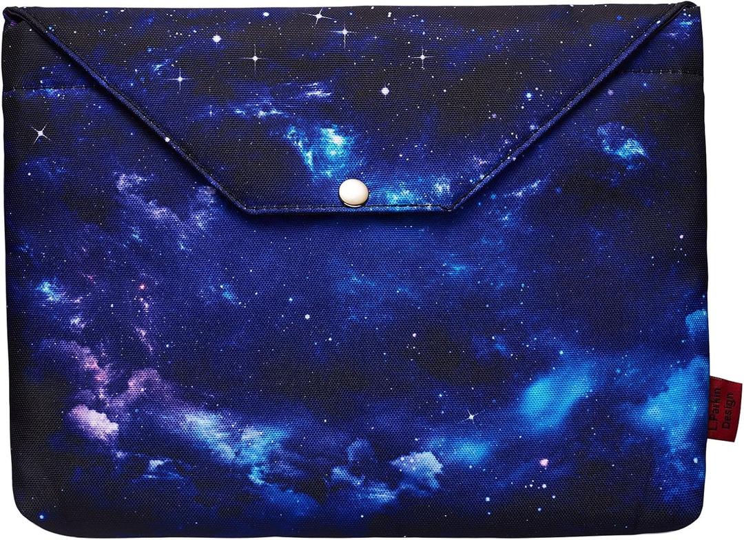Galaxy Book Sleeve Protector Pouch Book Covers for Paperbacks, Book Sleeves with Zipper Padded, 11.4 Inch X 9 Inch (Galaxy)