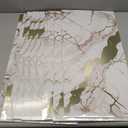 Haimin Wall Panels Peel and Stick 10 Pieces 23.6x11.8in (19.4 Sq. Ft. Coverage) Lightweight Backsplash Marble Look Tile (not Real Marble) Ideal for Kitchen Bathrooms Living Rooms Bedrooms (White Gold-03)