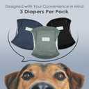 wegreeco Washable Male Dog Belly Band (Stylish Pattern)- Pack of 3 - Washable Male Dog Belly Wrap, Dog Diapers Male (Blue, Green, Black, X-Large)