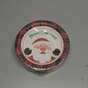 Winoo Design 50 PK Bulk Christmas Small Plates - Santa Dessert Paper Plates Xmas Disposable Plates for Christmas Decorations Décor Party Supplies