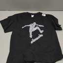 Skateboard Stunt Retro Skater Boys Children Men T-Shirt, Size M