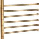 GERZWY Bathroom Swing Arm Towel Bars Wall Mount Bath Towel Rack with 6 Arms Hanger Towel Holder Organizer Stainless Steel Gold Finished HYG06-BE