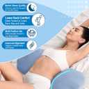 Fledano Lumbar Pillow for Sleeping, Lumbar Support Pillow for Bed for Back Pain Relief, Memory Foam Lower Back Pillow for Bed, Back Support Pillow for Side & Back Sleepers, Washable Cover