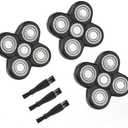 Freedom Universal 3PCS 5 Blades Shaver Replacement Heads Compatible with Freebird Freedom Bird and More 5 Blades Shaver Replacement Heads with Easy Clean Brush