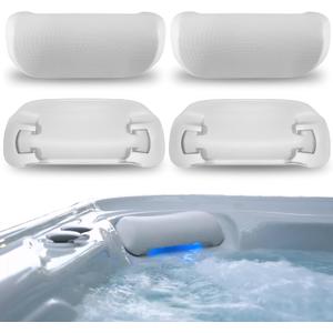 Sunluway 4-Pack 1411501 77228 Spa Neck Pillow for Hot Spring Highlife Series Spas 2014-Current Cool Gray Hot Tub Head Rest Pillows for Watkins Replacement