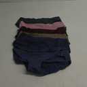 Wealurre Cotton Bikini Women's Breathable Panties Seamless Comfort Underwear (Large, Line Purple)