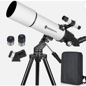 Eaconn Refractor Telescope w/ Backpack for Kids & Adults - 80AZ/600mm