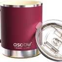 asobu Ultimate Stainless Steel Ceramic Inner Coating Insulated Coffee Mug, 12 Ounces (Burgundy)
