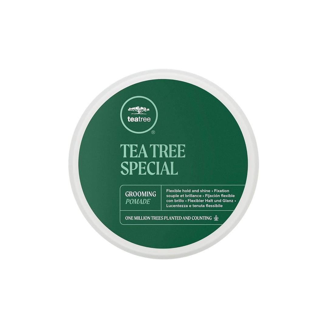 Tea Tree Grooming Pomade, Flexible Hold + Shine, For All Hair Types, Especially Wavy + Curly, 3 oz.
