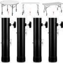 4-Pack Heavy-Duty Steel Table Leg Extenders  Adjustable Height Risers (3.6in/5.2in) for Folding Tables, Rust-Proof & Anti-Slip
