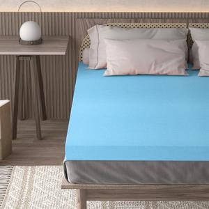 Elfreda 3 Inch Twin Mattress Topper Pressure-Relieving Bed Topper, Mattress Pad Twin in a Box (Blue)