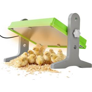 Fuzzy Bird Chick Brooder (12''*8'') Brooder Heater for Chicks Ducks and Birds Incubation Heating Keep Chicks Warm Newly Upgraded Temperature Adjustable Height Adjustable Chick Heating Plate - Green