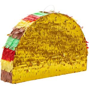 BLUE PANDA Taco Pinata for Cinco de Mayo, Fiesta, Mexican Birthday Party Decorations (Small, 17 x 10 Inches)