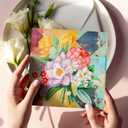 pigpigboss 12 Packs Butterfly Flower Birds Diamond Painting Greeting Cards Kit, Diamond Art Birthday Cards with Envelopes, Diamonds Dots Thank you Cards for Adult Beginner Holiday Blessing