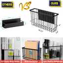 Buyyyit Laundry Room Organization & Storage Magnetic Basket Shelf Dryer Ball Lint Bin File Holder Container for Fridge & Washer