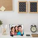 6 x Gersoniel 6 Pack Sublimation Slate Blanks 5.9 x 7.9 Inch Heat Thermal Transfer Stone Photo Frame, Rectangular Sublimation Plaque Picture Frame with Stand for Personalized DIY Birthday Holiday Gifts