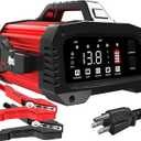 25Amp Car Battery Charger, Maintainer, 12V/24V LiFePO4 Lead Acid (AGM/Gel/SLA) Smart Trickle Charger, Engine Start Booster Mode, Battery Desulfator Repair Charger for Automotive Truck Motorcycle Boat