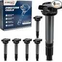 Ignition Coils Spark Plugs for Toyota Sienna Avalon Camry Highlander RAV4 Lexus RX350 IS350 ES350 2007 2008 2009 2010 2011 2012 2013 2014 2015 coil Packs Spark Plugs 3.5 V6 Replaces# UF487, 6Pack