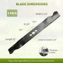 Replacement 2105200317A 21" Mower Blades, Compatible with HyperTough Murray Blackmax MNA152701 MNA 152901 MNA 152903 MNA152905 Push Mower, Replace for 84005221 2105200317, 1 Pack