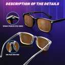 livho High Tech Blue Light Glasses - Advanced 99% Blue Light Blocking Computer Glasses - Anti Eyestrain & UV Glare Protection (*B1 Light Black+clear)