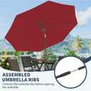 PatioKingdom 11FT Patio Umbrella,Outdoor Umbrella with Push Button Tilt and Crank,Market Table Umbrella with 8 Sturdy Fiberglass Ribs UV Protection