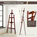 Adjustable Wooden Painting Easel, Pine Art Easel Stand Hold up to 43'', Painting Canvas for Wedding Sign and Poster, Drawing for Adults, Begginners and Students, Walnut, 22.5*33*59 inches