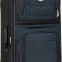 Travel Select Amsterdam Softside Expandable Luggage with Rolling Wheels, Navy, 25-Inch Medium