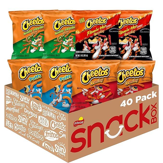 Cheetos Cheese Flavored Snacks, Variety Pack, (Pack of 40)
 Best By: 16 JUL 2024