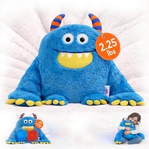 Monsters Stuffed Animal Huggable Plush Toy - Soft Plush Monster - 2.25lb Blue Stuffed Animal Companion