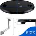Side Mounted Boat Dinette, Removable, Adjustable Direction Boat Table Wall Mounted Dinette, ABS Waterproof Stainless Steel Table Legs Caravan and Boat. (Black)
