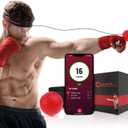 Boxing Reflex Ball with Punch Counter App - Improve Hand-Eye Coordination & Reaction Speed, Essential Boxing Equipment for Training, Adjustable Gear for Kids and Adults (Advanced)