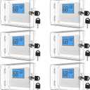 6 PCS Universal Clear Thermostat Lock Box with Key, Compatible with Most thermostats, AC Thermostat Cover with Lock Fits Thermostats 5" H x 7" W or Smaller Thermostat on Wall