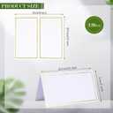 3 x Place Cards Pack of 120 - Small Table Name Cards with Gold Foil Border Weddings, Banquets, Events, Not for Printers, 3.5 inches x 4 inches